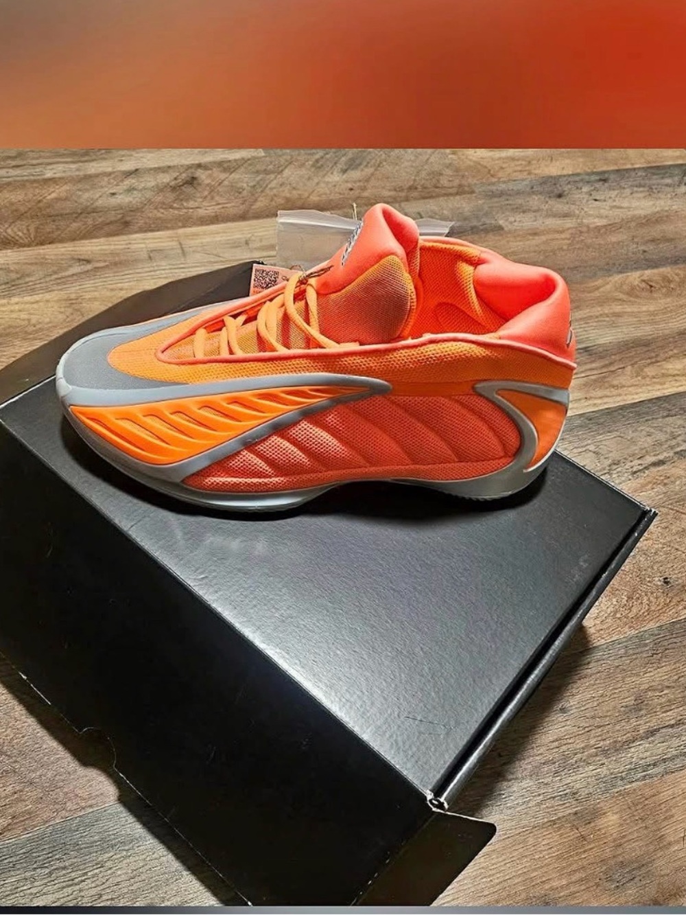 adidas Men's Bright Orange and Gray Low-Top Sneakers